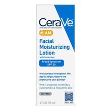 Load image into Gallery viewer, CeraVe Facial Moisturizing Lotion AM SPF 30 | 3 Ounce | Daily Face Moisturizer with SPF | Fragrance Free